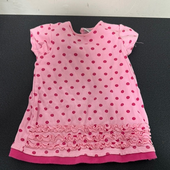Pink Polka Dot Ruffle Dress 90’s - Picture 1 of 3